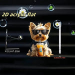 Acrylic Car Vent Clip Aromatherapy Air Freshener Holder 2D Decorative Air Conditioning Vents Accessory for Vehicle Interior