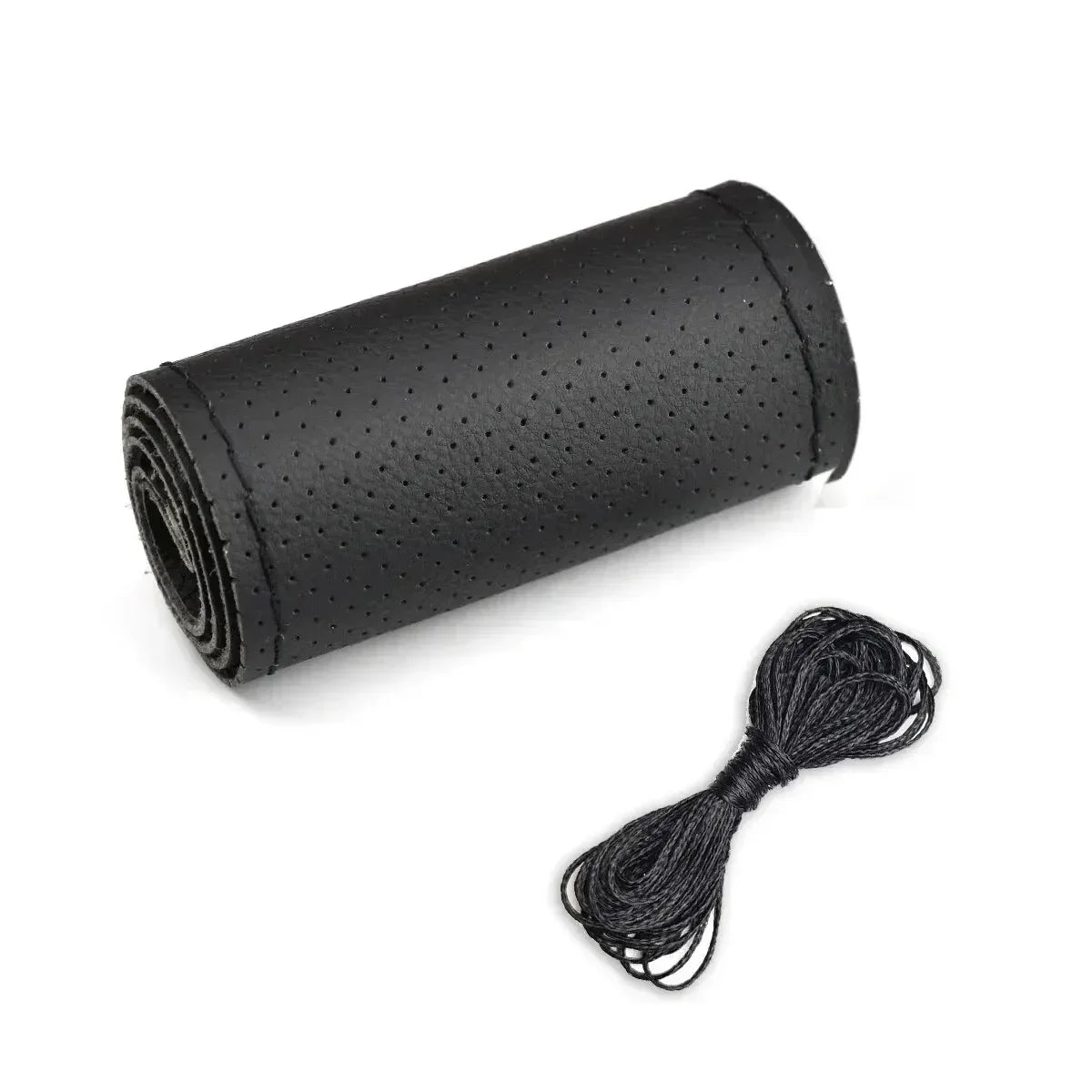 Car Steering Wheel Cover Needles And Braid Thread Artificial Leather Car Covers Suite 2 detail view