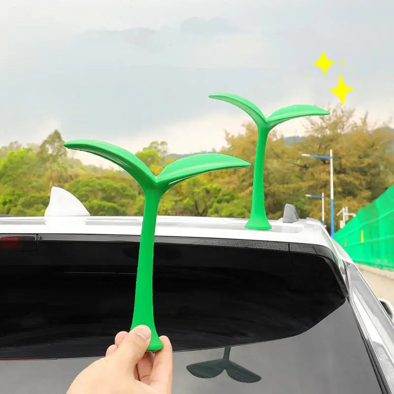Car Ornaments 3D Car Roof Decoration Stickers Bean Sprout Seedlings Flower Bud Tentac alternate view