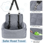 Warm Portable Dog Car Seat for Small Medium Dogs | Pet Travel Bed with Safety Belt detail view