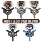 DIY Car Air Freshener | Bulldog Pilot Head Shake Rotate Plane Decor Aroma Diffuser close-up view
