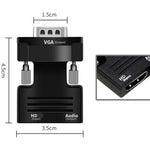 HDMI to VGA Converter with 3.5mm Audio | 1080p Adapter for PC, Laptop, Projector additional angle