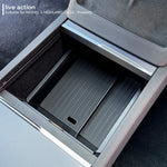 for Tesla New Model Y Juniper Launch 2026 2025 Model 3 Highland 2024 Console Armrest Storage box Organizer Flocking ABS