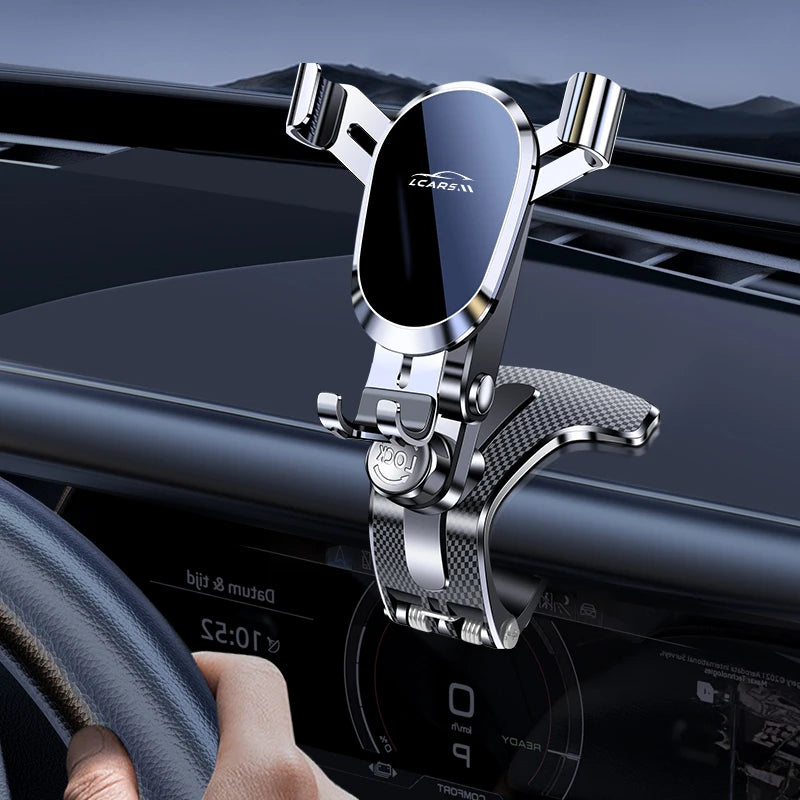 Car Phone Holder Mobile Phone Car Support Smart Phone Clip Dashboard Multi-functional Fixed Navigation Bracket Strong Steady
