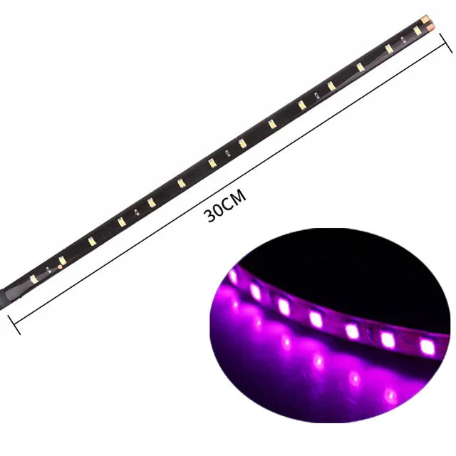 2 LED Strip Light 30CM 12V IP67 Waterproof close-up view