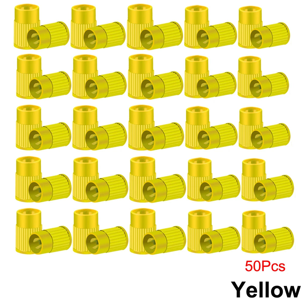Plastic Tire Valve Caps with Built-in Valve Core Remover | Universal Stem Covers for Car detail view