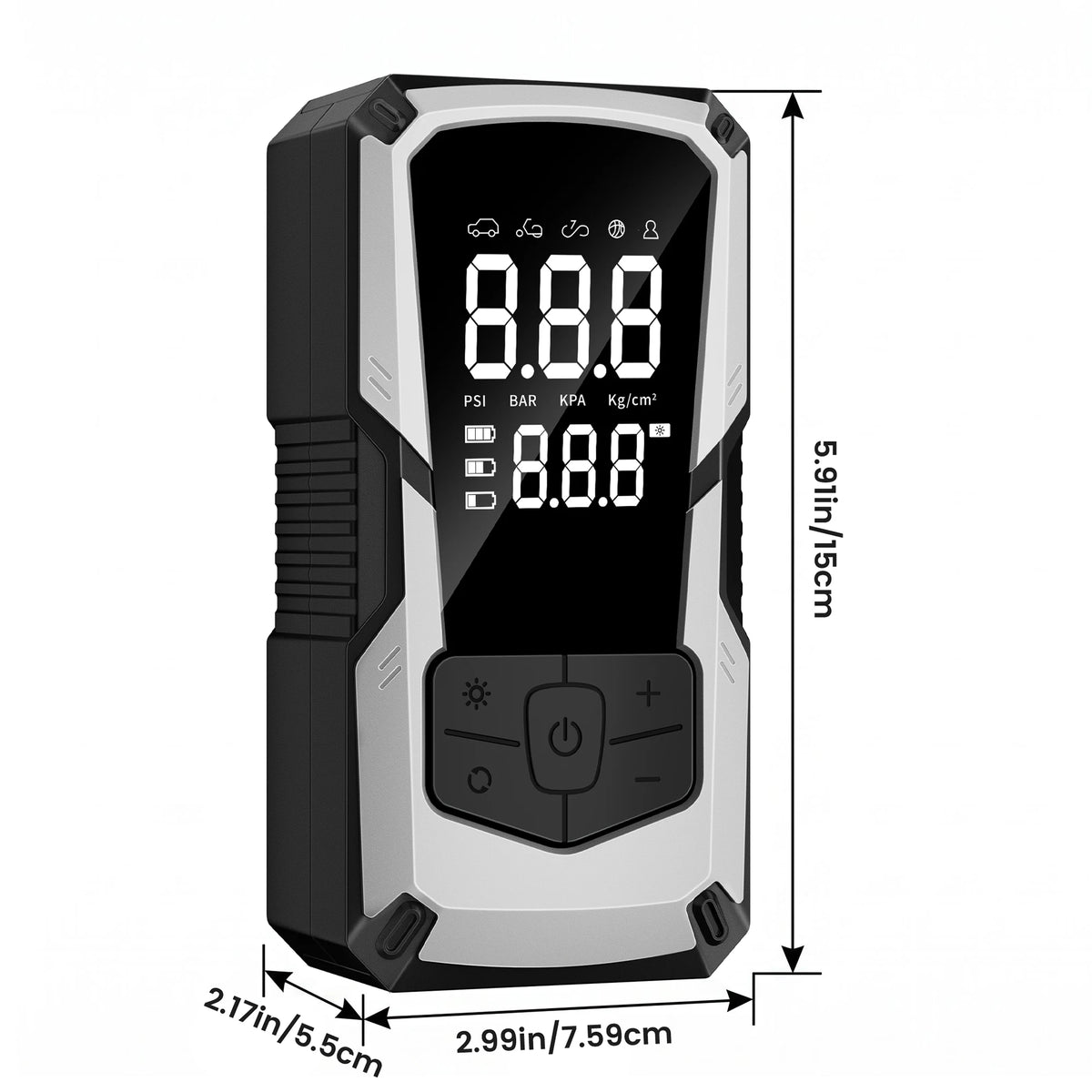 STSCELZ 2-in-1 Car Jump Starter with Air Compressor, 150 PSI Portable Battery Booster, Digital Tire Inflator for 12V Cars