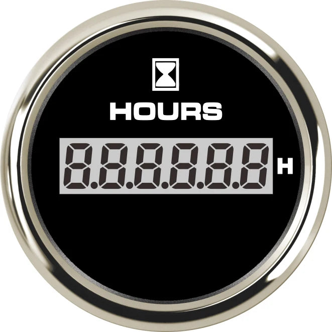 52mm Digital LCD Hourmeter | 8-Color Backlight Engine Gauge 9-32V for Marine close-up view
