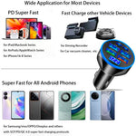UYUXIO 6 in 1 USB C Car Charger | PD 30W Fast Charging with Voltage Display additional angle