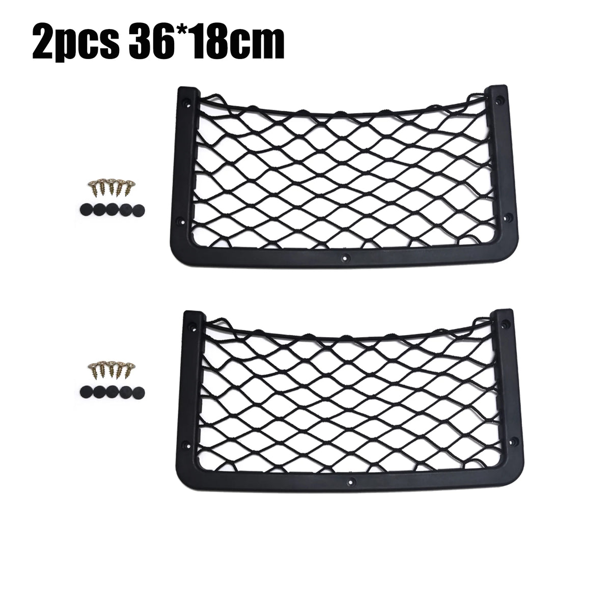 Black Multi Size Car Organizer Net Pocket Car Net Bag Phone Holder Rack Storage Mes additional angle