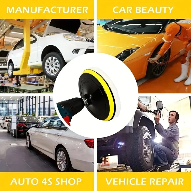6-Piece Industrial Polishing Kit Polishing Pad Car Waxing Sponge Disc Car Paint Care Car Gadgets