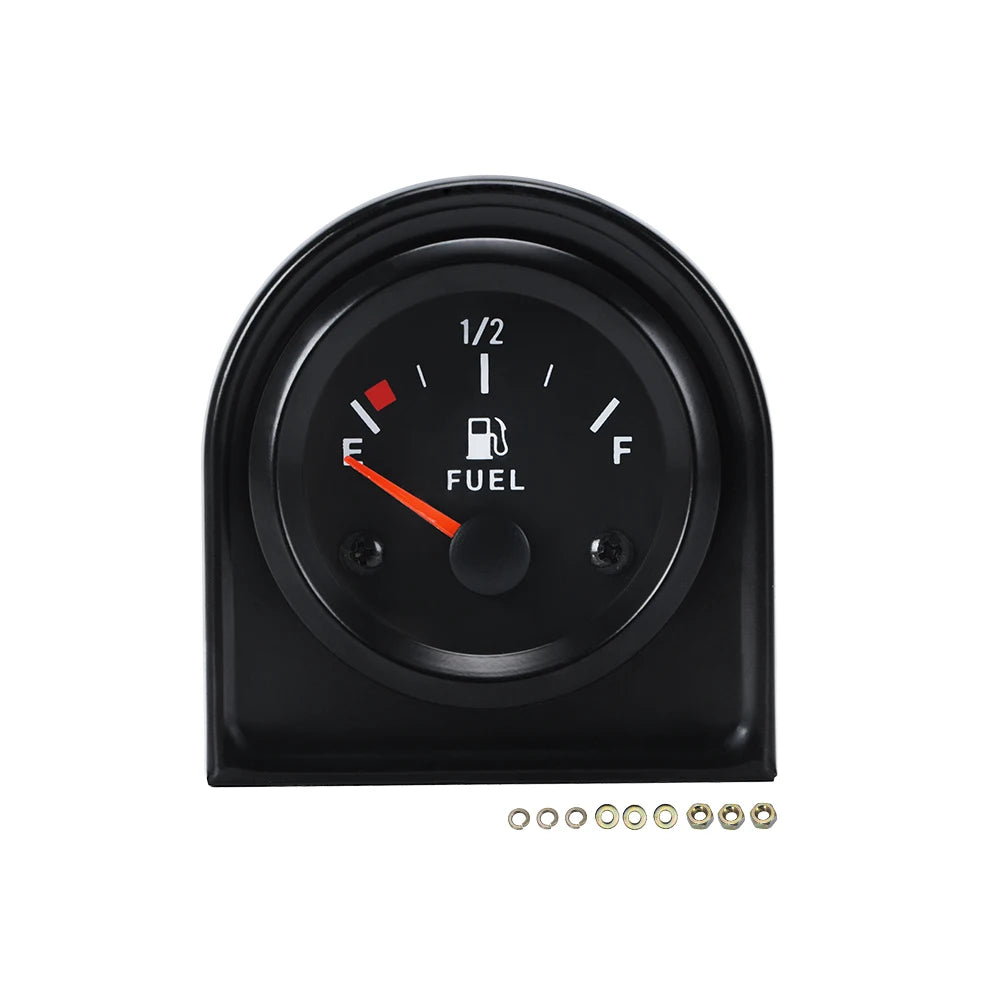 Universal 52mm Fuel Level Gauge with White LED Light | 12V Car Vehicle Meter detail view