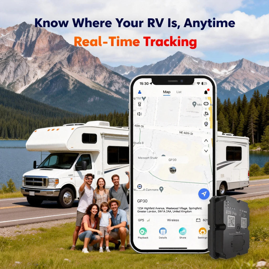 4G GPS Tracker for Van Life Camper Motorhome | Real-Time Tracking, Anti-Theft & SOS A alternate view