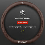 Car Steering Wheel Cover For Peugeot 106 107 108 206 207 208 301 307 308 406 407 408 5 close-up view