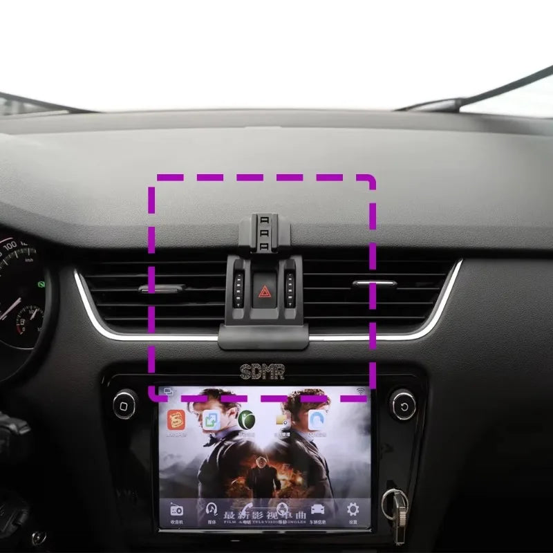 Car Phone Holder Special Fixed Bracket For Skoda Octavia 2016 2017 2018 2019 2020 Wireless Charging Stand Interior Accessories