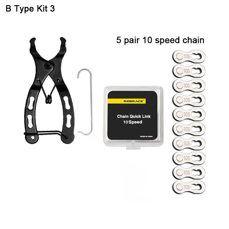 Bicycle Repair Tool Set Chain Wear Checker 6/7/8/9/10/11 Speed Joint Magic Buckle MTB close-up view