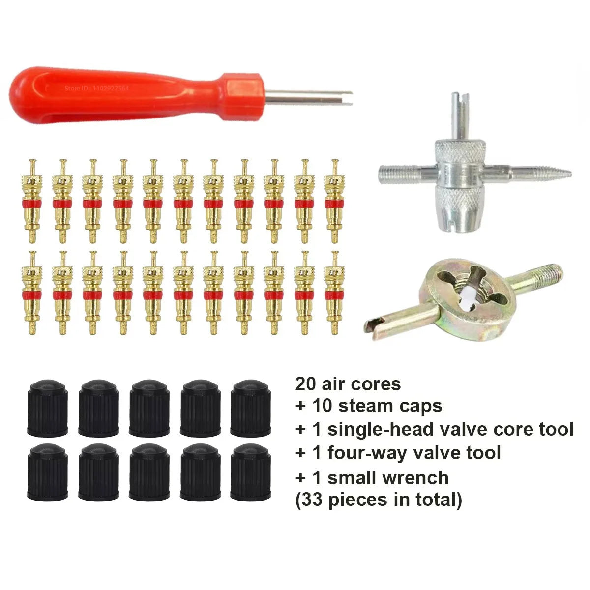 Car Bicycle Slotted Handle Tire Valve Stem Core Remover Screwdriver Tire Repair Insta alternate view
