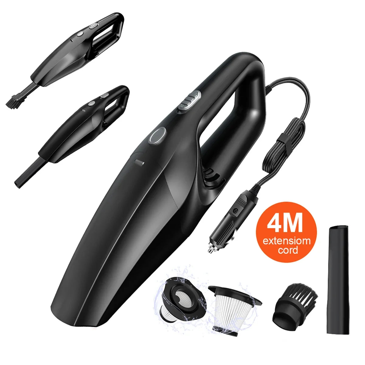 Wired Handheld Portable Mini Car Vacuum Cleaner | 12V High Suction Multi-Purpose Pump