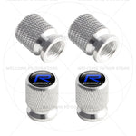 For Volvo R Design Emblem Aluminum Tire Valve Caps | 4-Pack Dust Covers lifestyle view