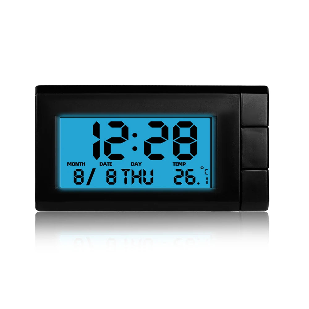 DC 12V Car Mini LCD Digital Thermometer | Dual Temperature Sensor with 1.5M Probe alternate view