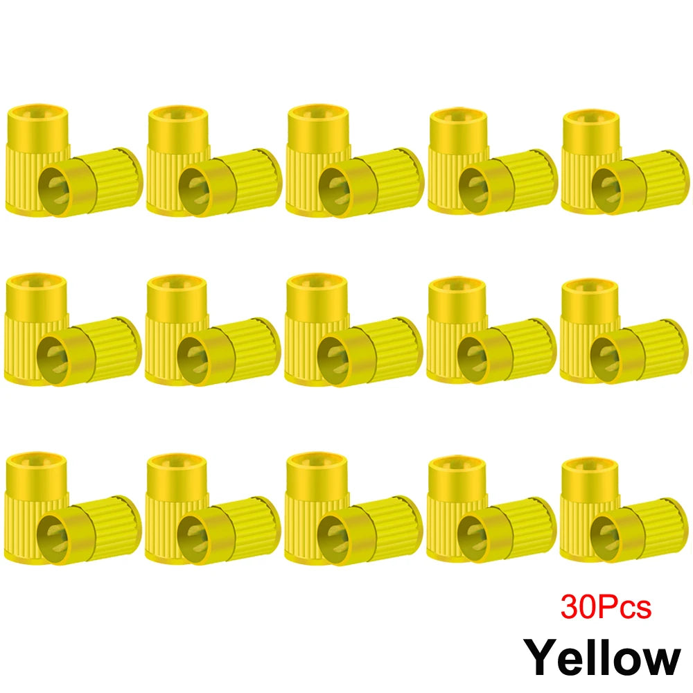 Plastic Tire Valve Caps with Built-in Valve Core Remover | Universal Stem Covers for Car detail view