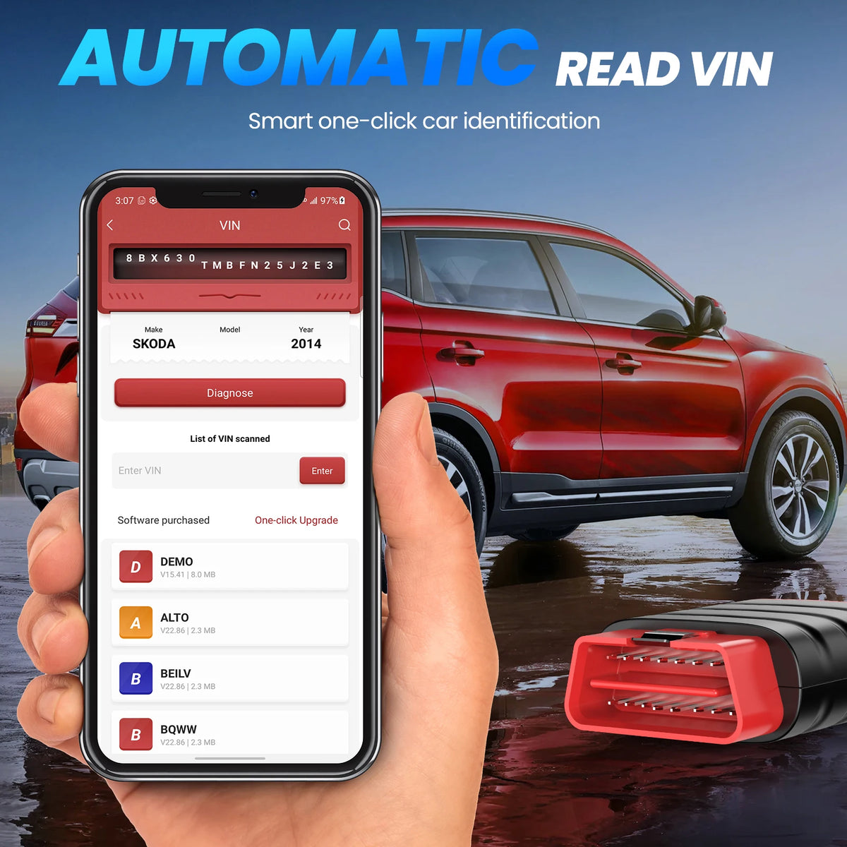THINKCAR THINKDIAG Mini OBD OBD2 Scanner All-System Diagnosis Auto VIN Scan Tool Lifetime Free Update for All Cars After 1996