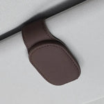 Universal Car Auto Sun Visor Eyeglass Hanger Clip Leather Glasses Holder Magnetic Multi- detail view