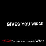 Fun Gives You Wings Carbon Sticker Waterproof Vinyl Funny Crazy Cat Car Sticker Accessor detail view
