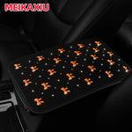 Blingbling Fabric Bow Tie Car Armrest Cover Pad Shiny Center Console Pad Women's Car Interior Accessory