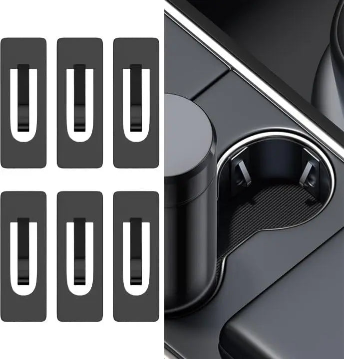 Car Cup Holder Position Limiter | Anti Shake Cup Slot Insert with Self Adhesive Pad