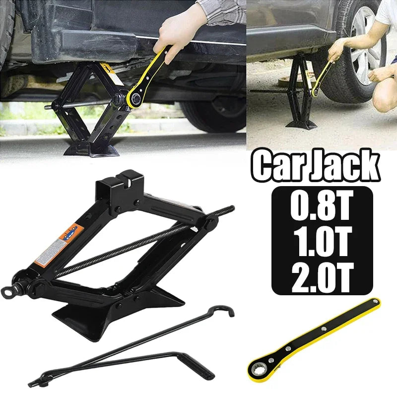 Special Tool Car Jack 08T 1T 2T Portable Labor Saving Hand Cranked Scissor Jack Car R alternate view