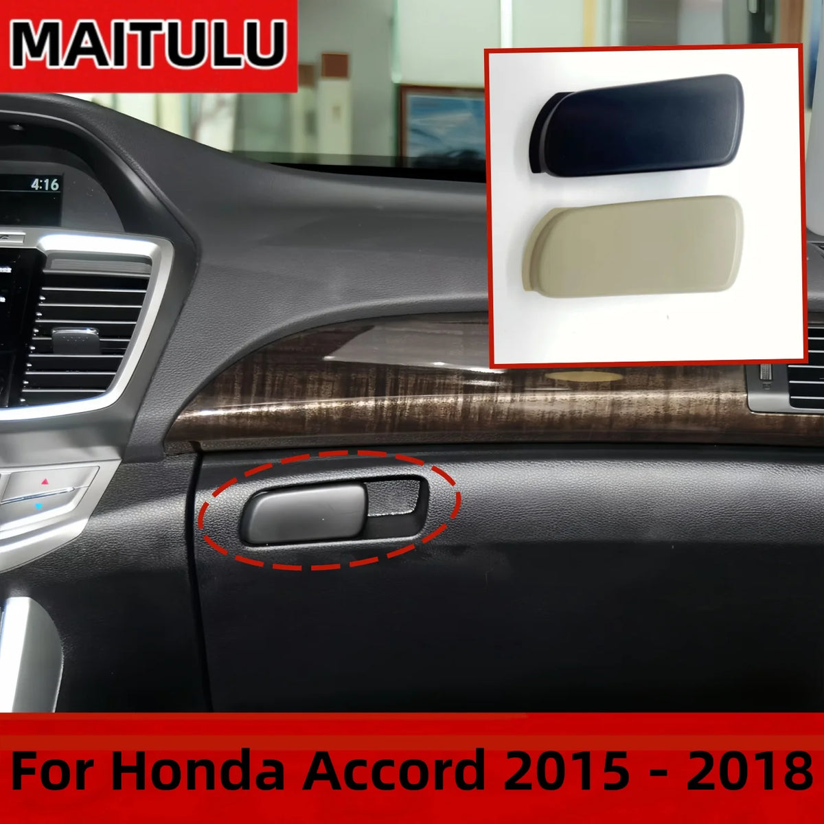 Car Glove Box Lock Latch Handle Glove Box Handle Lock For Honda Accord 2015 - 18 Inte alternate view