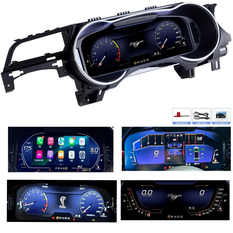 Cluster For Ford Mustang 2015-2021 Dashboard Speedometer | Digital Instrument Panel w alternate view