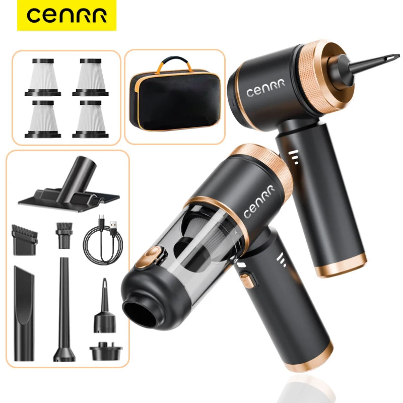 CENRR 2026 Car Vacuum Cleaner Mini 998000PA Cordless Powerful | Handheld Blower for Home and Car