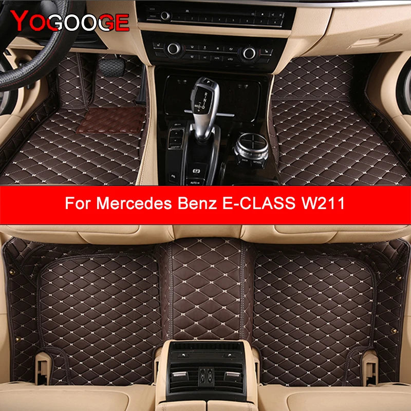 YOGOOGE Custom Car Floor Mats For Mercedes Benz E-CLASS W211 2002-2008 E200-E500 Auto Carpets Foot Coche Accessorie