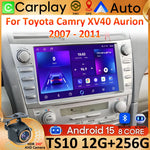 Android 15 For Toyota Camry XV40 Aurion 2007 - 2011 DSP Carplay Head Unit Multimedia Player GPS Navi