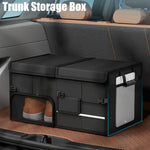 Foldable Trunk Storage Box Waterproof Oxford Cloth 60L Large-Capacity Car Organizer for Camping/Fish