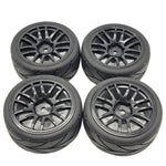 1/10 RC Racing Tires & Wheel Rims 12mm Hex for 1:10 On Road Car