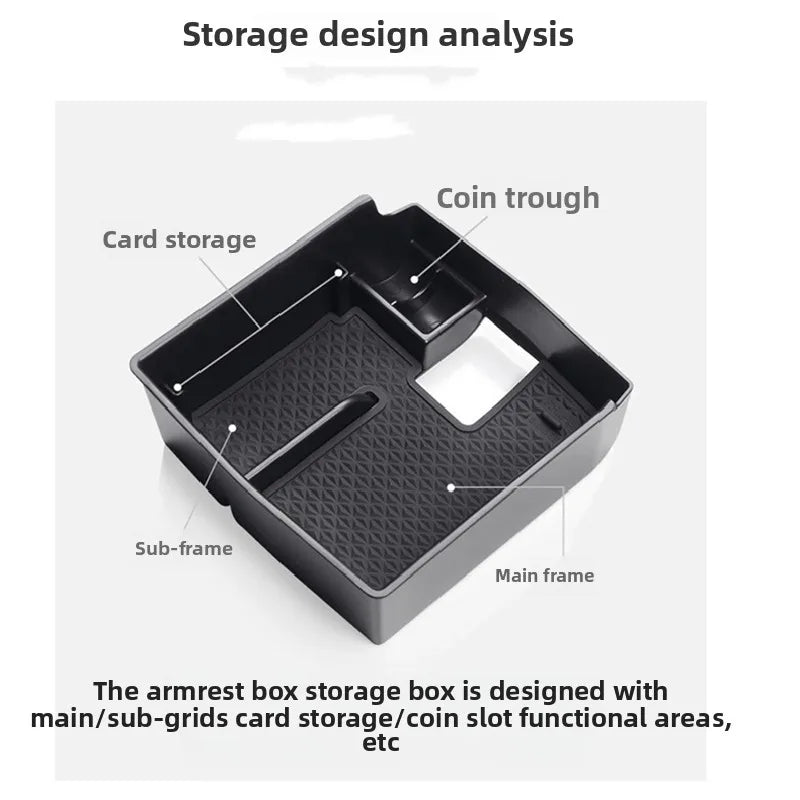 For Toyota Corolla Cross E210 2018~2023 Car Center Console ABS Tray Armrest Wallet Glasses Card Sundries Storage Box Accessories