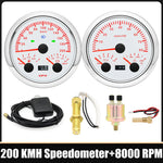 85mm Car 3 In 1 Multi-functional GPS Speedometer Set | RPM Tachometer with Oil Pressure, detail view