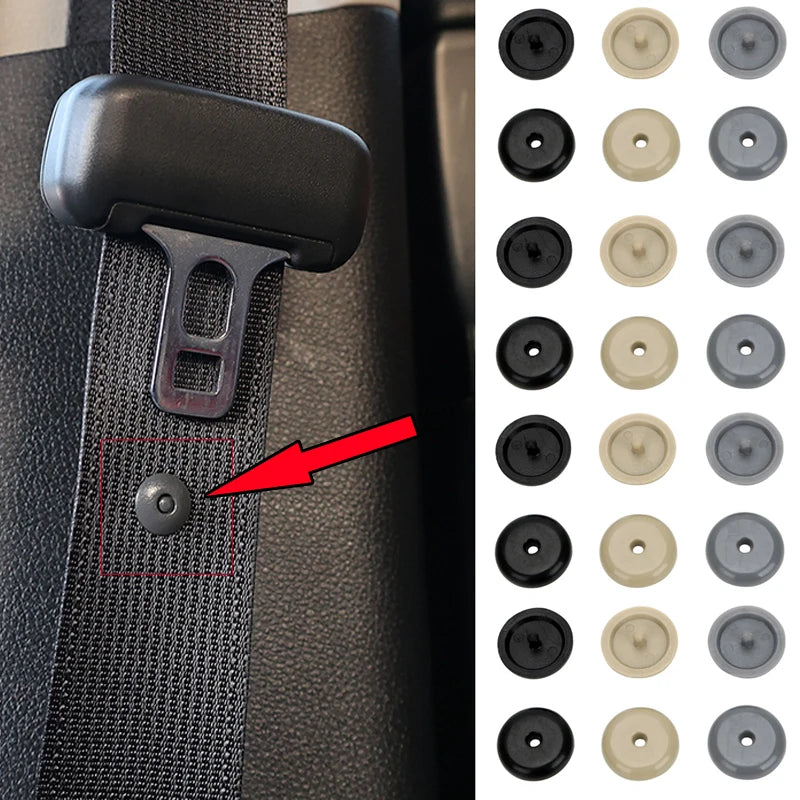 Car Safety Seat Belt Stopper SeatBelt Spacing Limit Buckle Clip Plastic Antislip Seat Belt Stop Butt