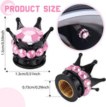 Bling Bling Rhinestone Valve Stem Caps | Chrome Crown Tire Valve Caps for Cars, Bikes alternate view