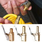 Portable Inflatable Pump Air Chuck | Clip-on Tire Valve Connector Adapter
