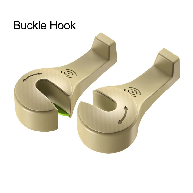 Car Seat Back Headrest Hooks Hidden Mount Hanger Universal additional angle