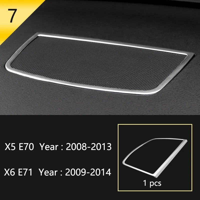 Car Styling For BMW X5 X6 E70 E71 Console Gearshift Frame Decorative Trim Strips Stai lifestyle view