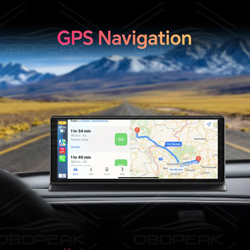 K2 Pro 11.3" Dash Cam 4K 2160P Car DVR Recording Carplay & Android Auto Wireless Conne close-up view