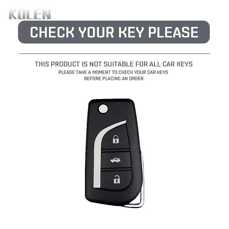 TPU Car Flip Key Case Cover Shell Fob For Toyota Camry Rav4 Auris Corolla Verso Yaris alternate view