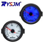 2" 52mm Turbo Boost Gauge -1~2 Bar | 12V Auto Car Gauge with Blue Light Black Rim