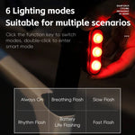 WEST BIKING Bicycle Rear Light Multi LED IP66 Tail Light Auto Start/Stop Brake Sensing close-up view