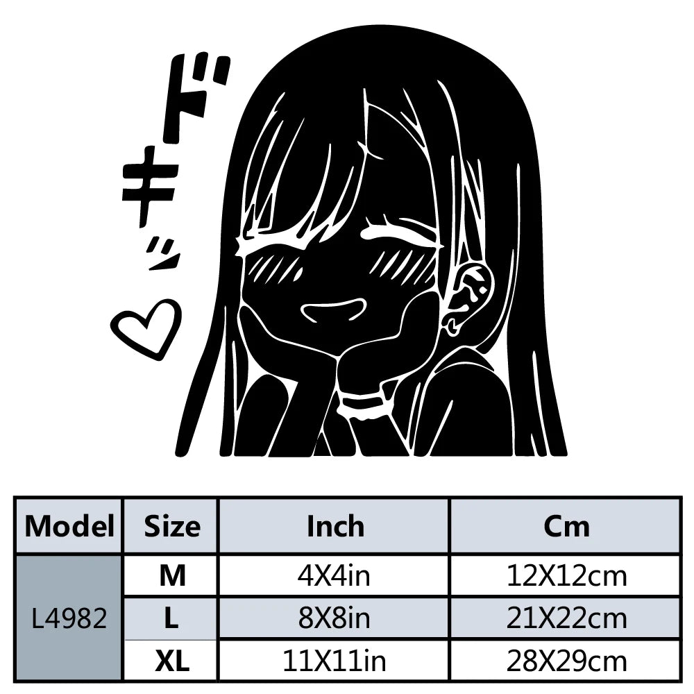 Cartoon Anime Two-Dimensional Little Girl Auto Stickers On The Car Fashion Vinyl Car alternate view